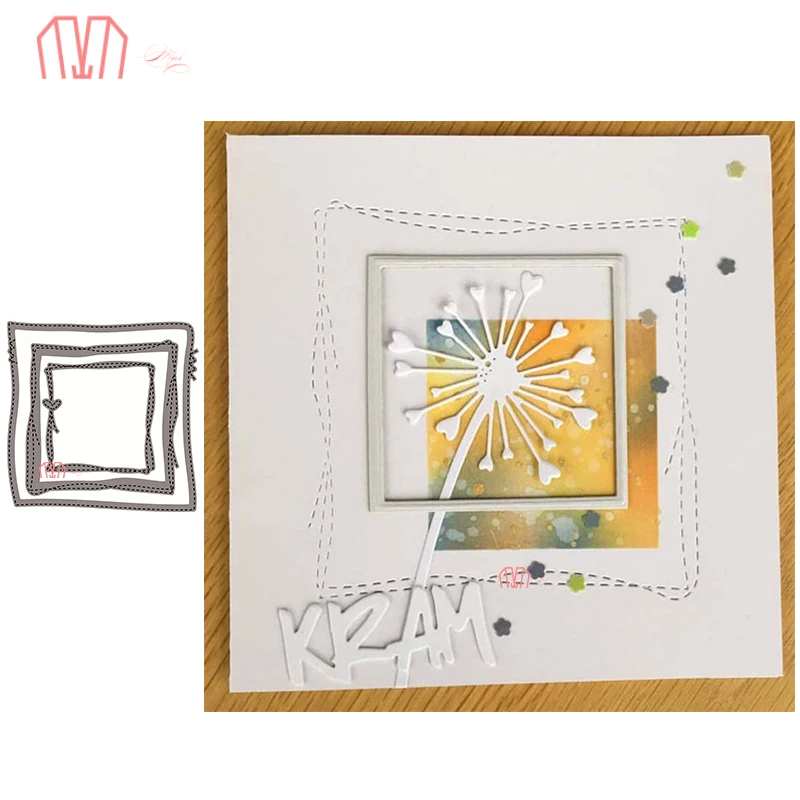 

Mai 3Pcs/set Square embossing Metal Cutting Dies Stencils for DIY Scrapbooking photo album Decorative Embossing DIY Paper Cards