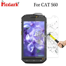 Mcdark 2.5D de vidrio templado 9H de gato para gato S60 Protector de pantalla de 4,7 pulgadas para gato S60 templado teléfono película de cubierta de vidrio