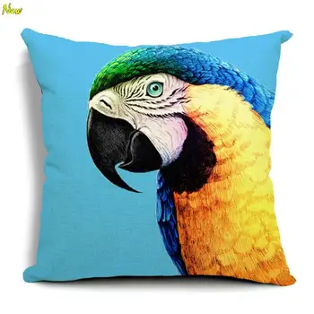 

3D Printed Creative Animals Birds/ fish Cushion Without Core Cushions Cotton Linen/Plush Sofa Decorative Throw Pillows 45*45cm