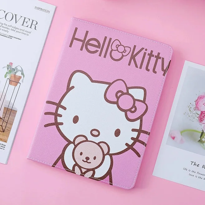 Роскошный ультра тонкий чехол-подставка hello kitty для ipad 2 3 4 air1 2, чехол с функцией автоматического сна и пробуждения, чехол для mini12345 для нового ipad 9,7