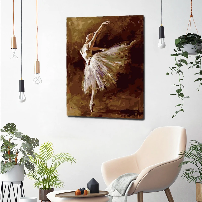 

Beautiful Ballet Girl Pictures By Numbers Drawing Canvas Painting For Living Room Home Decoration DIY Digital Painting Poster