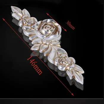 

New146mm Zinc Alloy Rose Kitchen Cabinet Handle Antique Cabinet Drawer Handles&Knobs Eur-Style Furniture Hardware Bar Pulls
