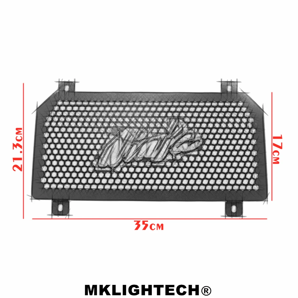 Mklighttech для KAWASAKI NINJA400 NINJA 400- алюминиевый мотоциклетный радиатор защитная решетка для водяного бака