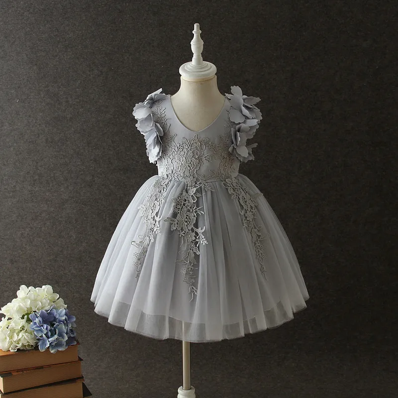 Festa de Aniversário Vestido de Páscoa Laço Infantil Bebê Menina Vestidos Casamento Formal Flor Dressbaptismo Criança Princesa Pétalas Vestido 21 High Quality Mamãe e Bebê