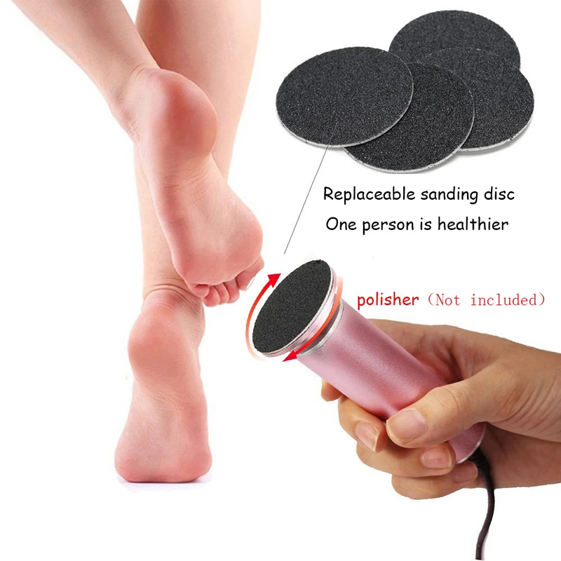 

60 pcs Foot File Replacement Sandpaper Discs Pads For Electric Foot File Callus Remover Exfoliating Grinding Pedicure Tool