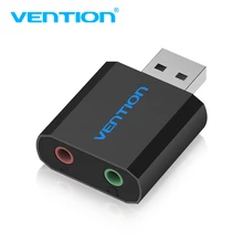 Vention внешняя звуковая карта USB до 3.5 мм Aux гарнитура адаптер стерео аудио Звуковая карта для Динамик PC Mic ноутбук PS4
