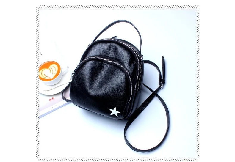 Shoulder Bags Female Travel Bag 2017 New Fashion Leather Bagpack Women Black Silver10