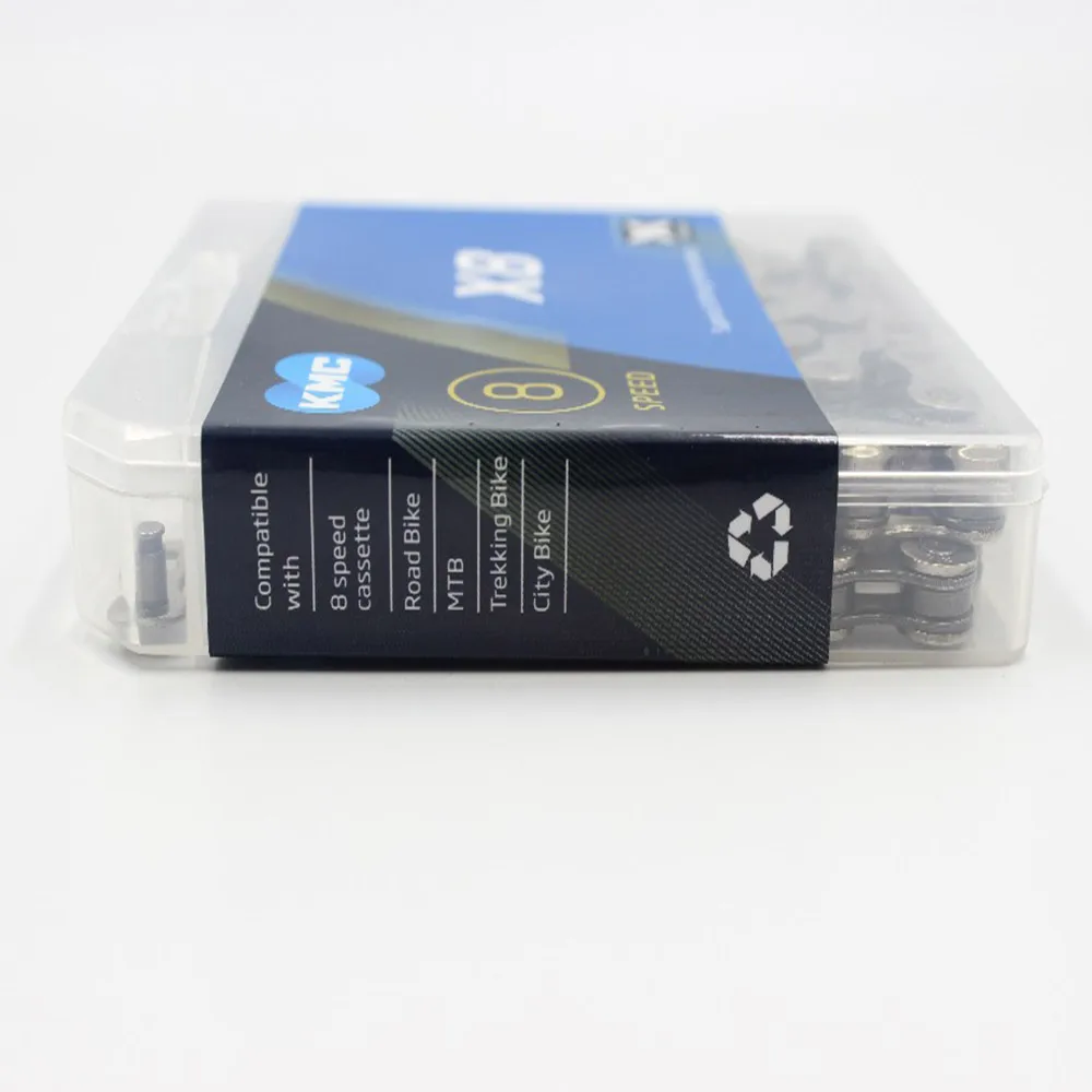 KMC X8 Серебряный велосипед сдвиг цепи 116 ссылки 1/2 &quot* 3/32&quot 8 скорость CL573R для
