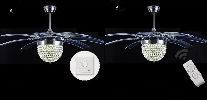 Вентилятор светодиодный потолочный вентилятор снять вентилятор из металлического листа столовая гостиная потолочный светильник 8 листьев потолочные вентиляторы ZH