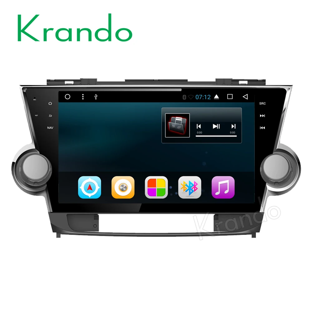 Clearance Krando Android 8.1 10.1" car radio navigation gps for toyota highlander 2008-2014 audio entertainment multimedia system 0