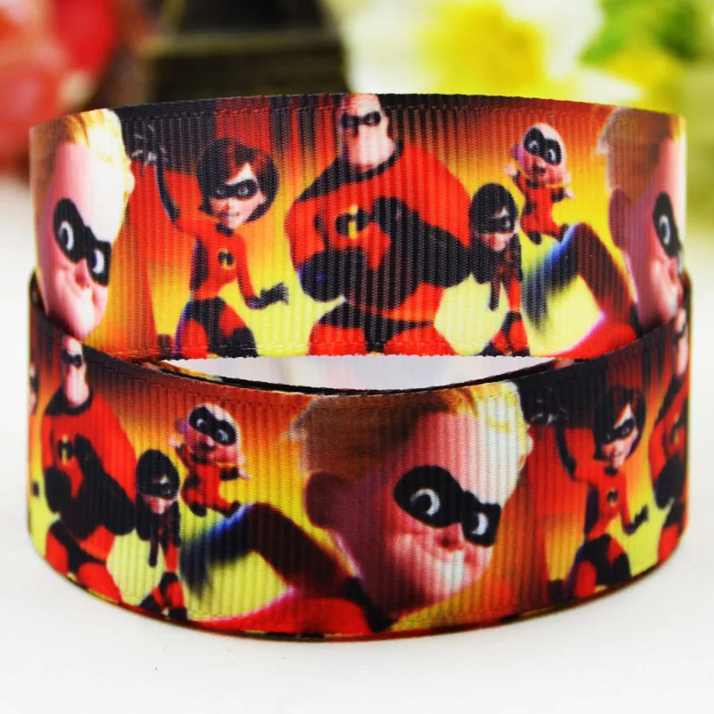 

7/8'' (22mm) The Incredibles Cartoon Character printed Grosgrain Ribbon party decoration satin ribbons X-01996 OEM 10 Yards