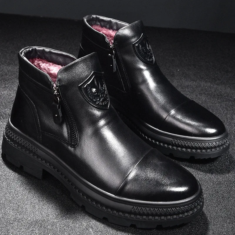 Skup Męskie buty Martin jesienią i zimą oryginalne skórzane buty zimowe męskie gumowe męskie buty śniegowe męskie