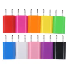 Colorful EU Plug USB phone Charger, 5V 1A AC110V-240V Micro Power Adapter For iPhone Samsung Xiaomi HTC LG Huawei