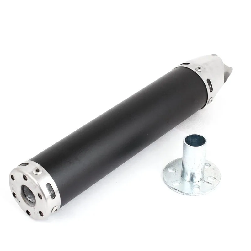 ZYHW Brand 60mm Dia Shark Mouth Motorcycle Exhaust Pipe Black Silencer