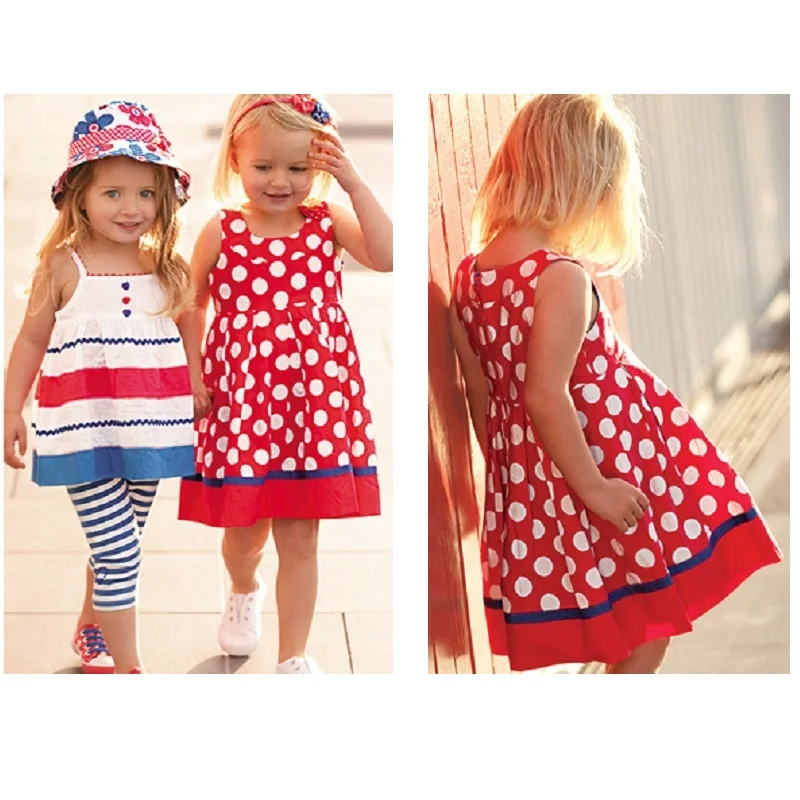 

2018 summer Girls Dresses princess polka dot sleeveless dress Children Clothes kids dresses for girls gowns blouses jumpers