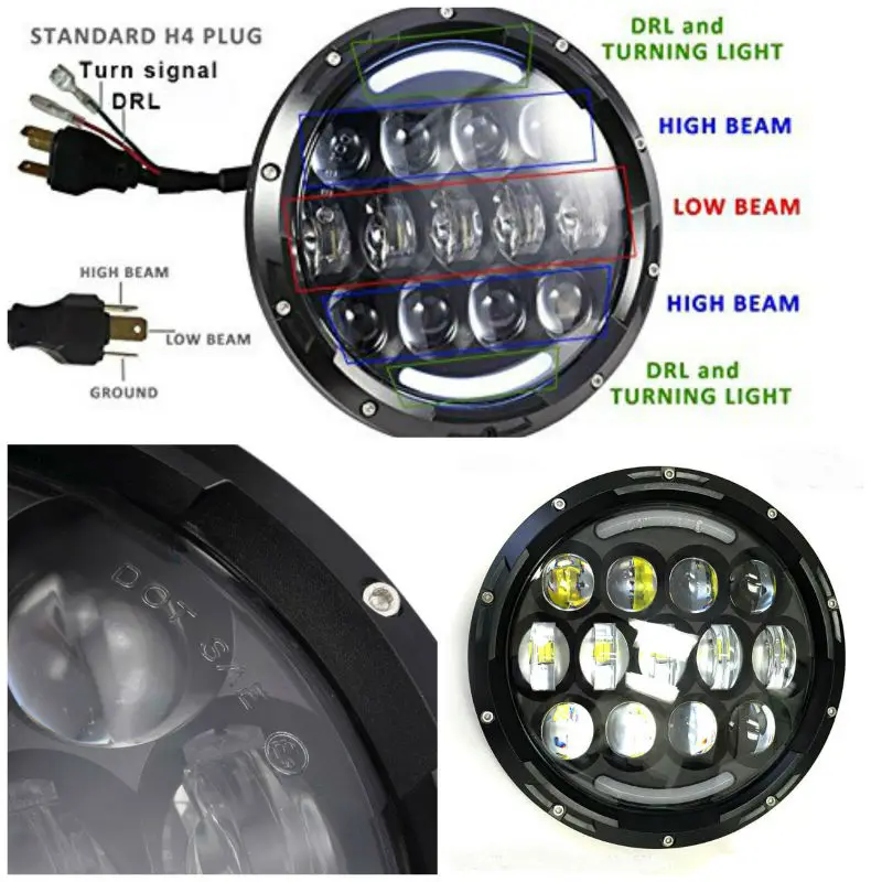 7INCH LED HEADLIGHT with DRL6800