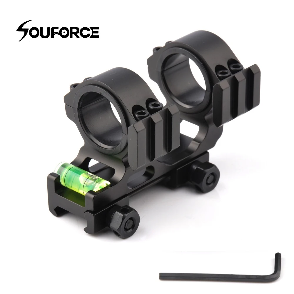 Hunting 20mm Picatinny Rail Scope Mount with Spirit Bubble Level for 30mm Ring