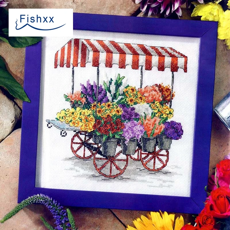 Набор для шитья Fishxx Cross пакет стежка Crazy115 1 поплавок цветы ручная работа|cross stitch|cross