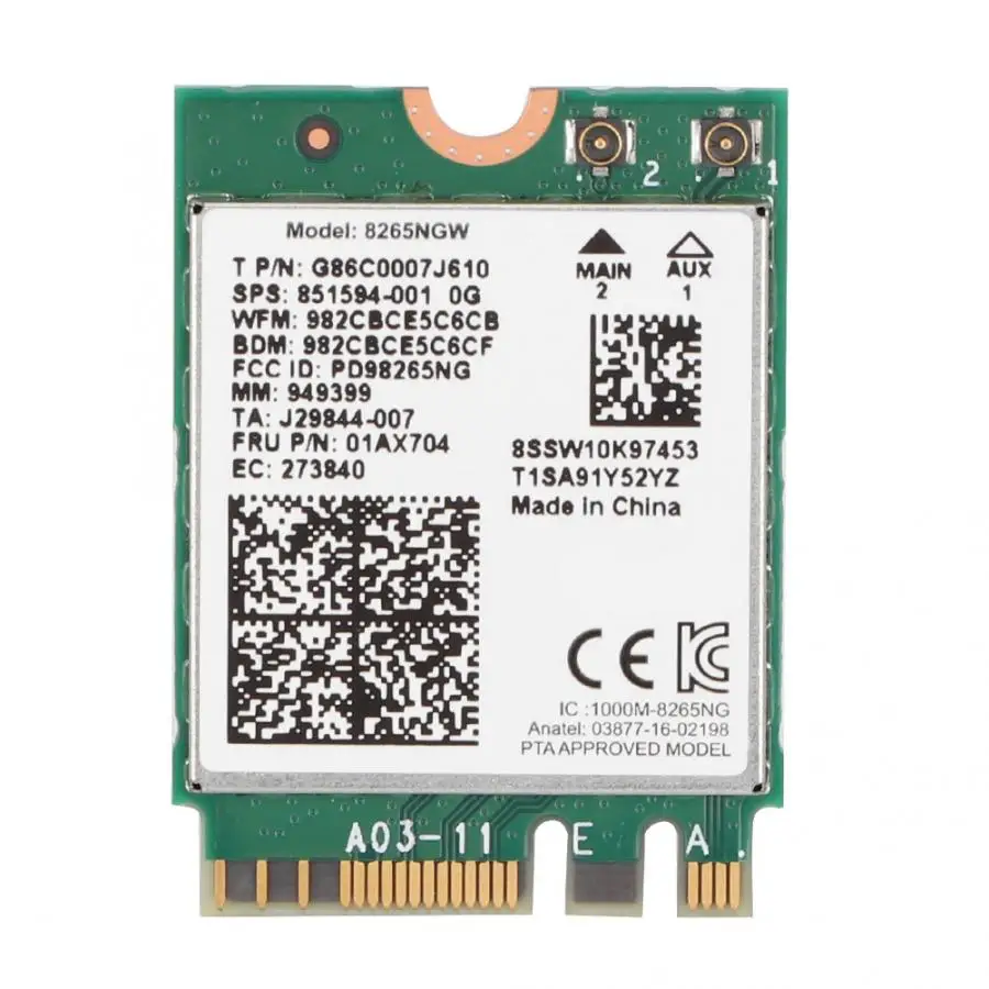 Bluetooth 4.2 For Intel 8265 867M 802.11AC 2.4G/5G Wireless Network Card Lenovo | Компьютеры и офис