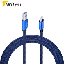 Twitch 1M USB Type C Braided Cloth Cable Charge Fast Data Sync Charger USB-C Cable For Huawei Xiaomi LG Nexus 5X,6P