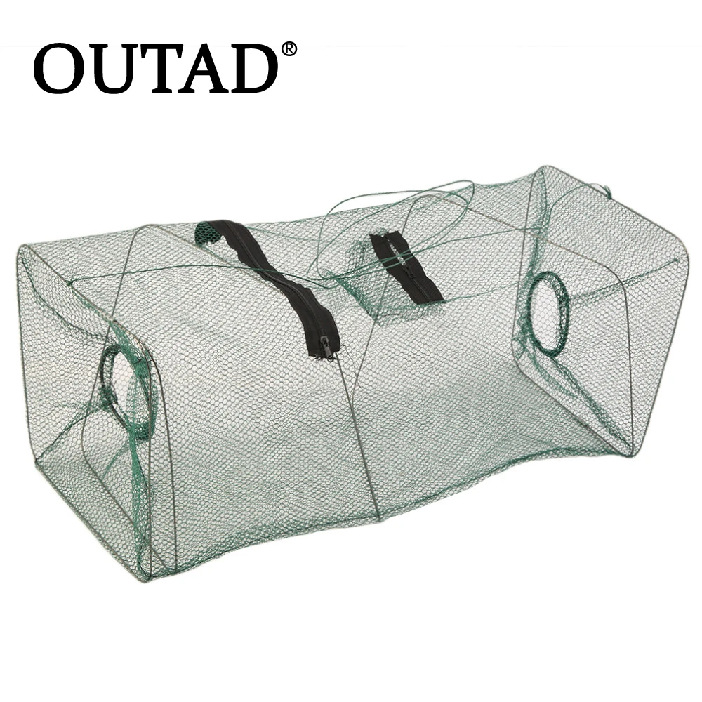 

OUTAD Foldable Crab Fish Crawdad Shrimp Minnow Fishing Bait Trap Cast Net Cage New Style