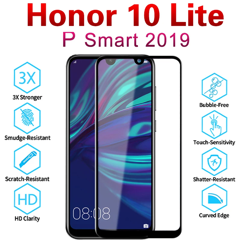 Защита для экрана Honor 10 светильник Lite стекло на P Smart 2019 закаленное Honer Huawai honer