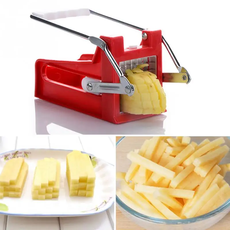 

Kitchen Manual Food Processors Manual French Fry Cutters Stainless Potato Chipper French Fries Slicer Chip Cutter Maker Chopper