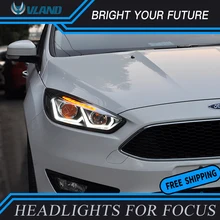 Автомобильный передний светильник для Ford Focus головной светильник- DRL двойной луч фокус Головной фонарь проектор