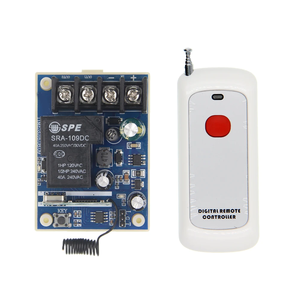 

500m 1CH 1 CH Wireless Remote Control LED Light Switch DC 12V 24V 36V 48V Relay Output Radio RF Transmitter And Receiver