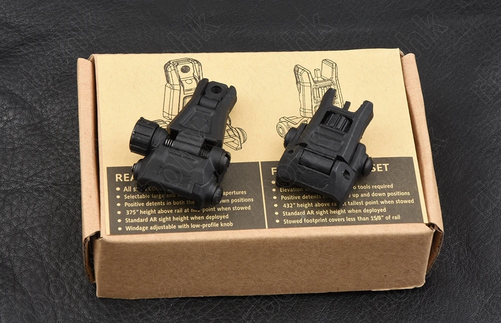 

Tactical ar 15 rilfe Back Up Front Rear Quick Folding Sight for 20mm picatinny rail mount base M4552
