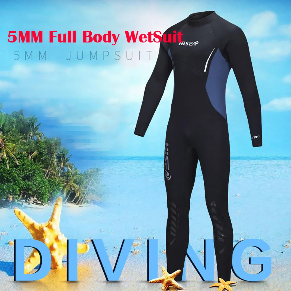 

High Quality Men Wetsuit 5MM Full Body Suit Super Stretch Diving Suit Surf Snorkeling Diving Sports Clothes Long Sleeves
