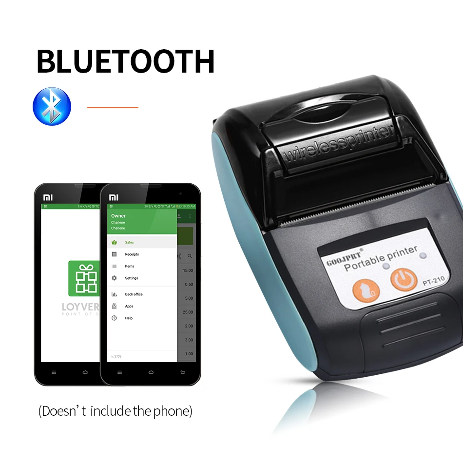Термопринтер мини такси с Bluetooth 58 мм 2 дюйма|Принтеры| |