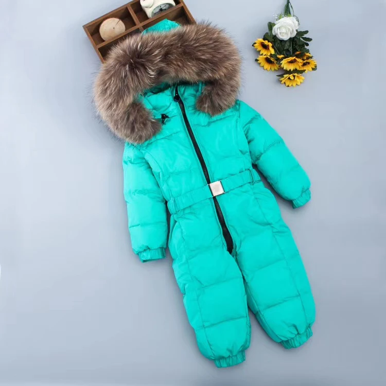 

2018 Winter Children Down Jacket Natural Fur Down Coat Girl Winter Down Jacket Kids Snow Wear Warm Boy Outerwear 0-4 Years