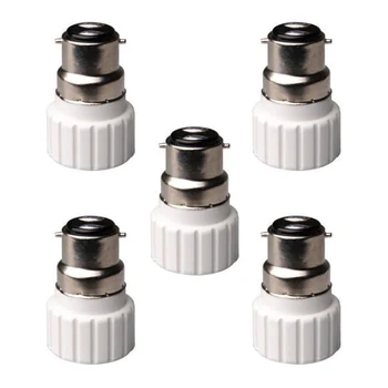 

TOYL Auraglow B22 to GU10 Lamp Light Bulb Base Socket Converter Adaptor 5 pack