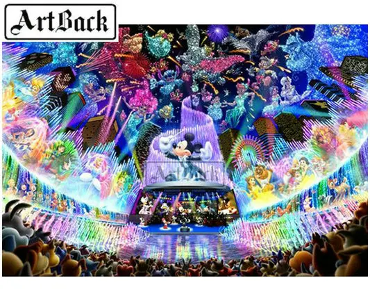 

Best-selling cartoon diy diamond painting Mickey Mouse full square Round drill 3d mosaic painting for home decoration kids gift