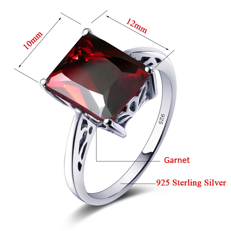 Szjinao турецкий гранат ручной работы кольца для женщин ювелирные изделия Soild 925 пробы Серебряный Красный камень палец Корона кольцо для лучшего друга