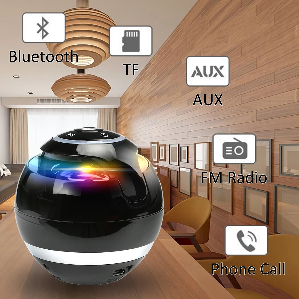 Abuzhen портативная мини bluetooth колонка беспроводная гарнитура светодиодный