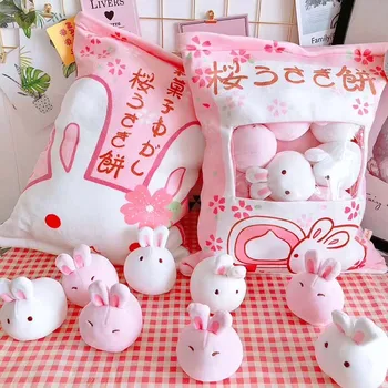 Kawaii Pink Bag of Mini Bunny Plushies