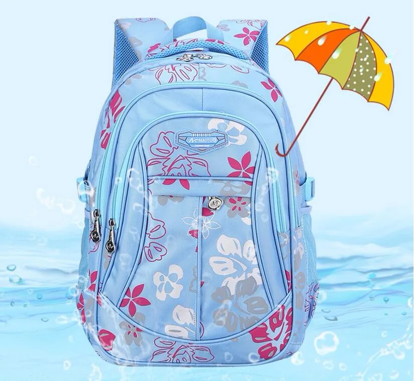 Новые цветочные школьные сумки для девочек, рюкзак для детей, школьный рюкзак для начальной школы, качественный нейлоновый водостойкий рюкзак, женский рюкзак