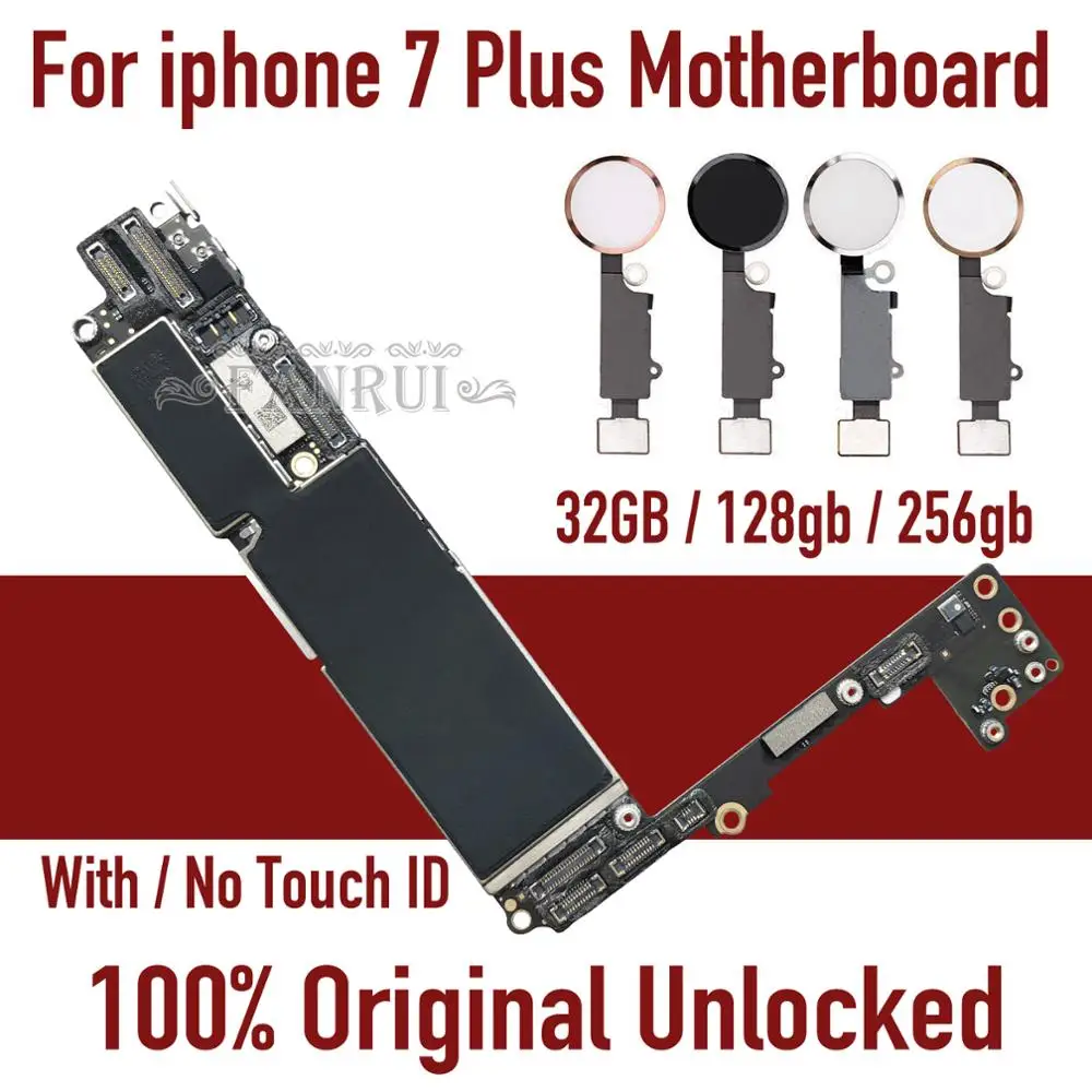 Оригинальная разблокированная материнская плата для iphone 7 plus с Touch ID/без ID P