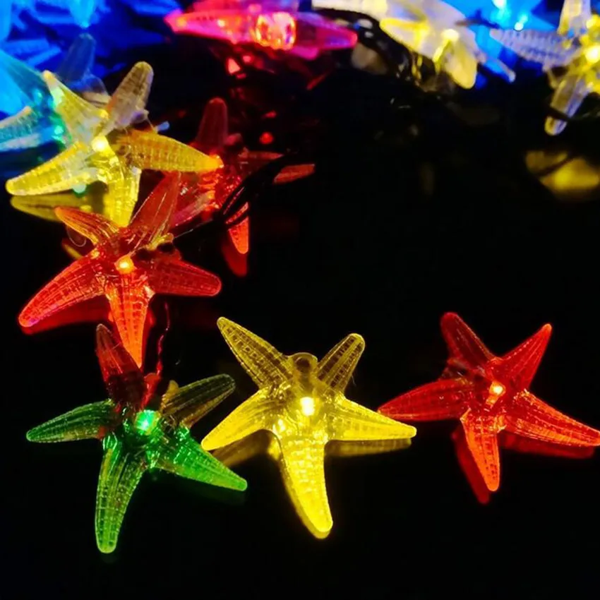 Novelty LED Light up Toys 1 String Star Fish Toy Lamps for Partyin