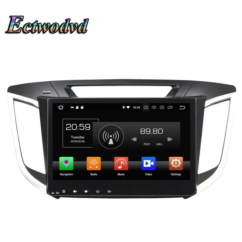Sale Ectwodvd Octa Core 4G RAM 64G ROM Android 9.0 Car Multimedia DVD Player GPS HeadUnit for Hyundai IX25 2014-2015 0