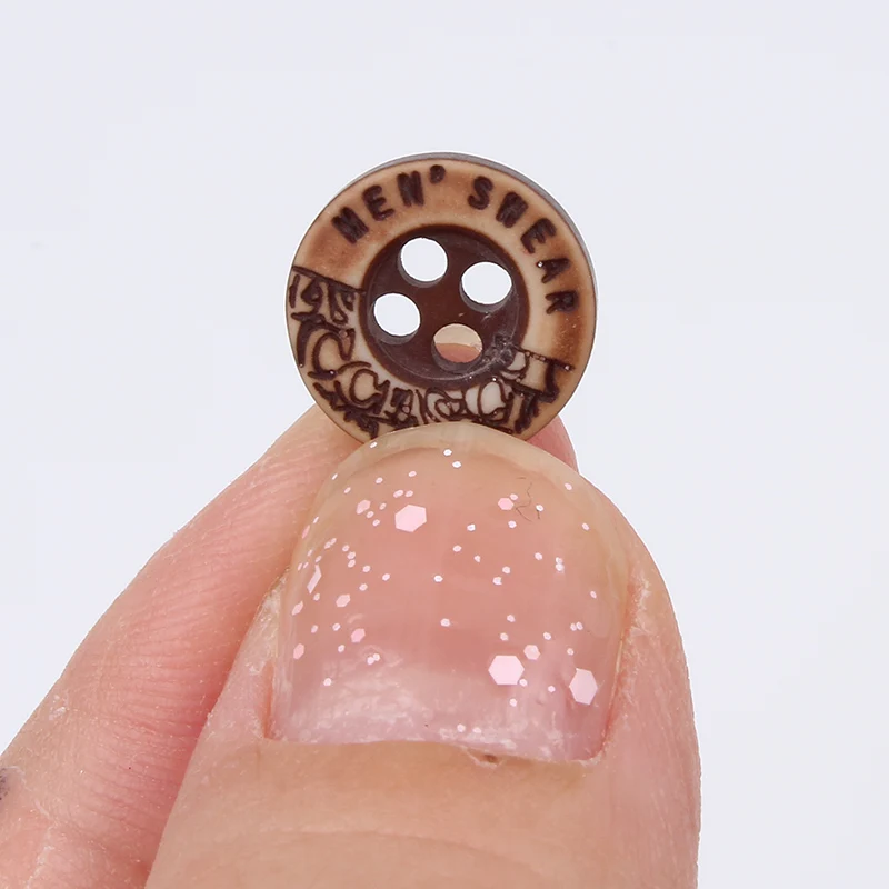 100 шт./лот 10 мм мини круглые деревянные пуговицы 4 отверстия Faltback швейная кнопка для мужчин рубашка ручной работы Gar мужские ts аксессуары