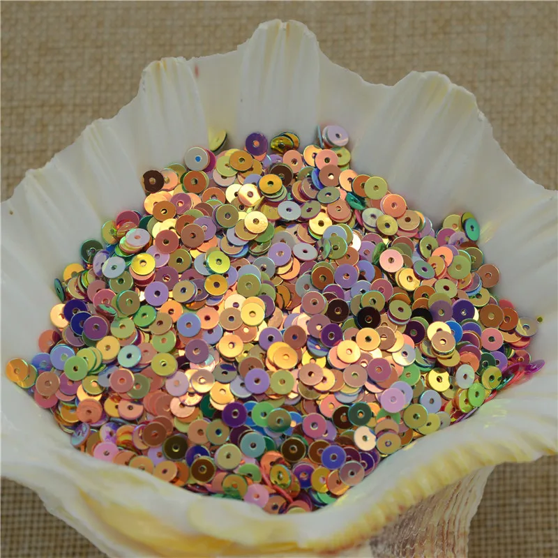 New 30g(6000pcs)Brilliant MIX Color Flat Round Loose Sequins for Crafts