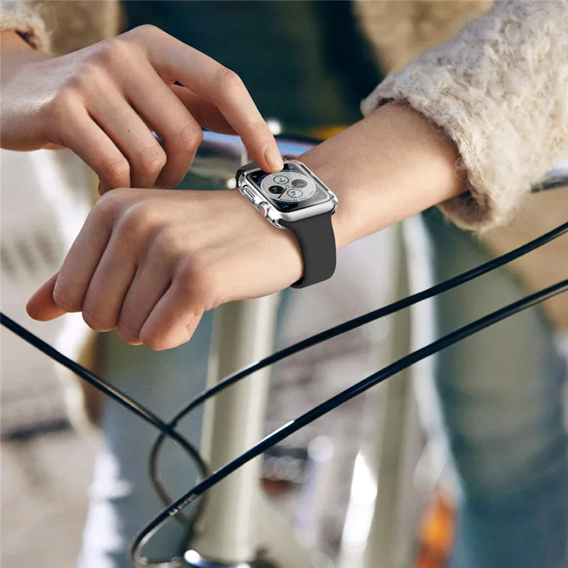 Accessory for Apple Watch Case 44mm 40mm Soft TPU Ultra-Slim Anti-fall Protective Cover for iWatch Series 4 Accessory for Apple Watch Case 44mm 40mm Soft TPU Ultra-Slim Anti-fall Protective Cover for iWatch Series 4