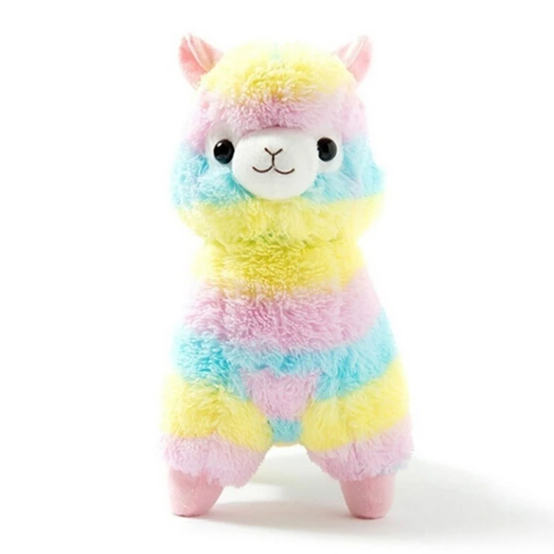 

20cm Soft Cotton Rainbow Alpaca Plush Toy Dolls For Children Baby Brinquedos Animals For Gift