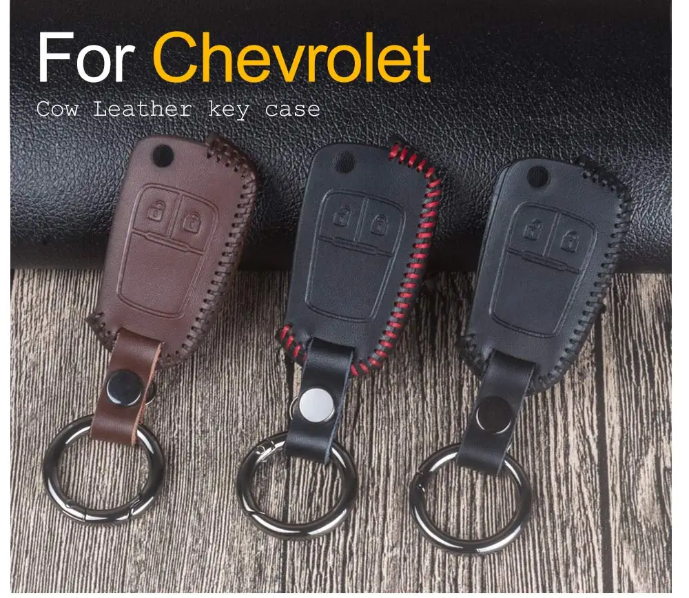 Кожаный чехол для дистанционного ключа для Chevrolet Cruze Onix Silverado Camaro Aveo OPEL Vauxhall Astra Corsa Antara Meriva Insignia