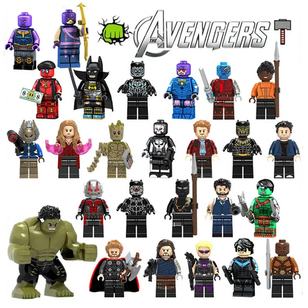 

Avengers 3 Infinity War Action Figure Black Panther Thanos Hulk Gamora Building Blocks Compatible with LegoINGlys Marvel Toys