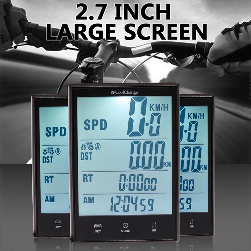 

Bike Computer Odometer MTB Speedometer Temperature Calories Date Current Time Revolution Riding Distance Riding Time ODO DTS RTM