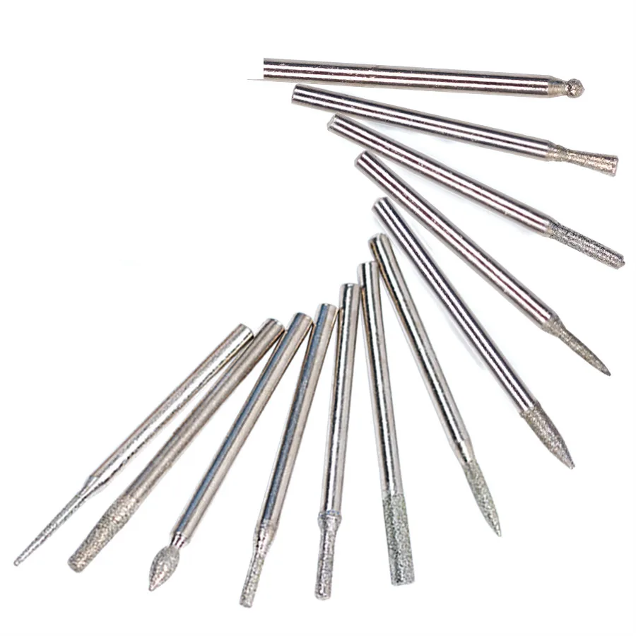 

30pcs Diamond Burr Bit Set For Dremel Rotary Tools 1/8" 150 Grit For Dremel Rotary Tool Dremel Accessories Woodworking